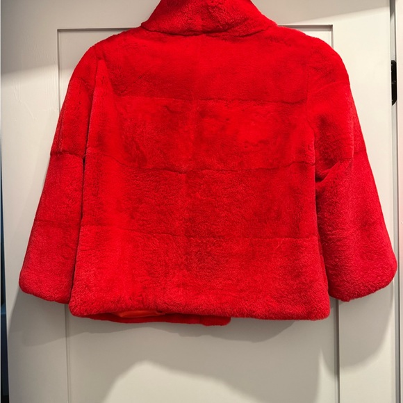 Red Rabbit Fur Jacket - Picture 2 of 5